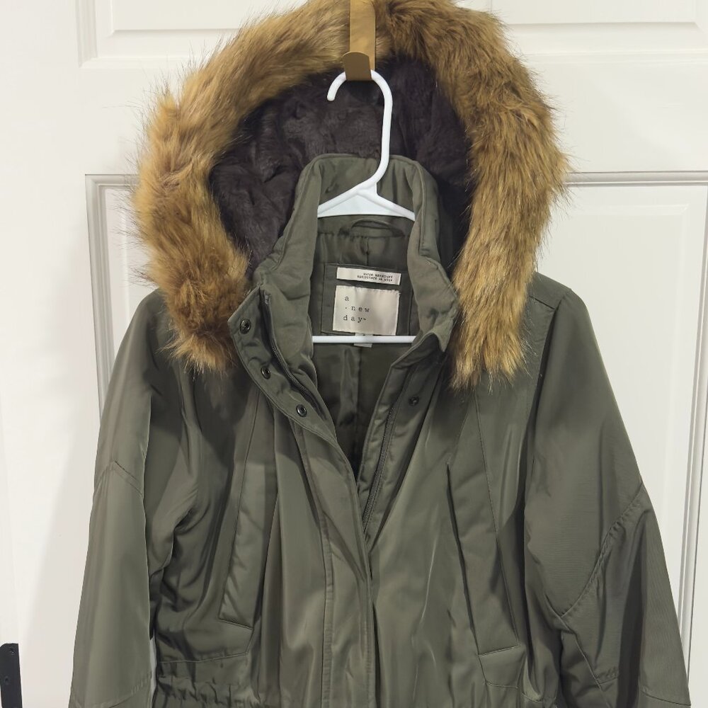 A New Day Winter Jacket Small Green Military Brand-New With Tags